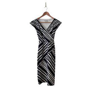 Chiara Boni La Petite Robe Angle Striped Sheath Midi Dress